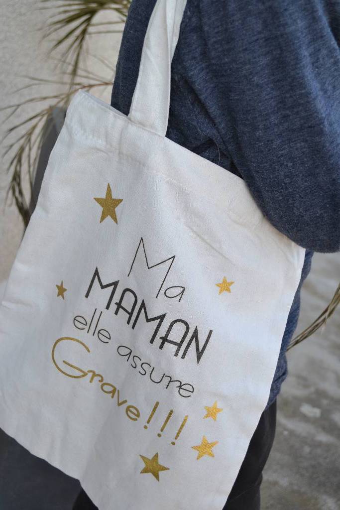 Tote bag personnalisé fête des mères festival de la dragée