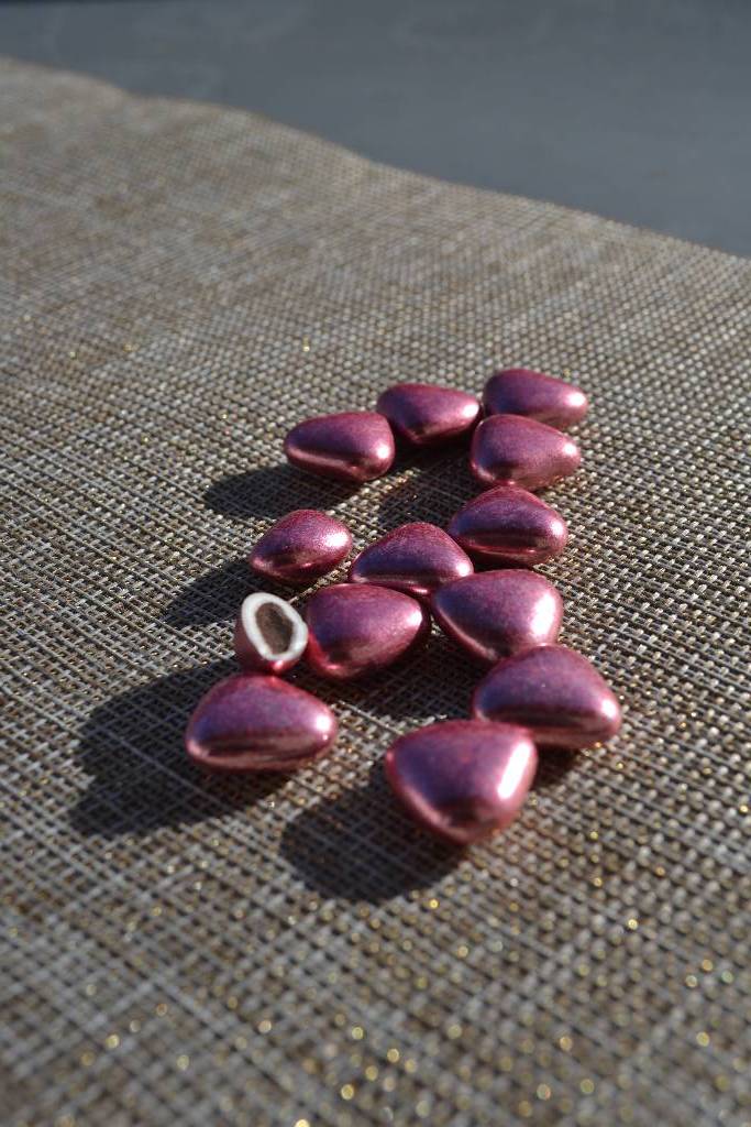 Mini coeur chocolat rose gold le festival de la dragée
