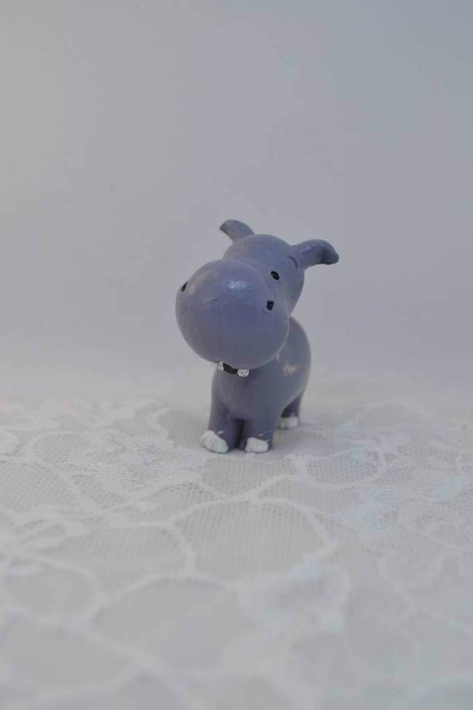 hippopotame figurine de baptême le festival de la dragée